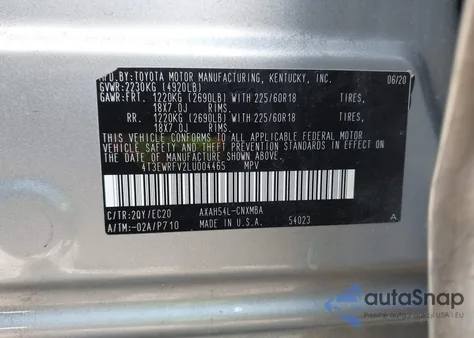 2020 Toyota Rav4 Hybrid Xse from USA, damaged, VIN 4T3EWRFV2LU004465